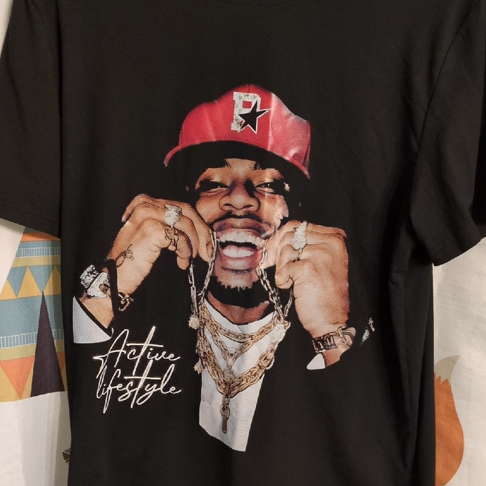 Active Life Black Graphic Tee